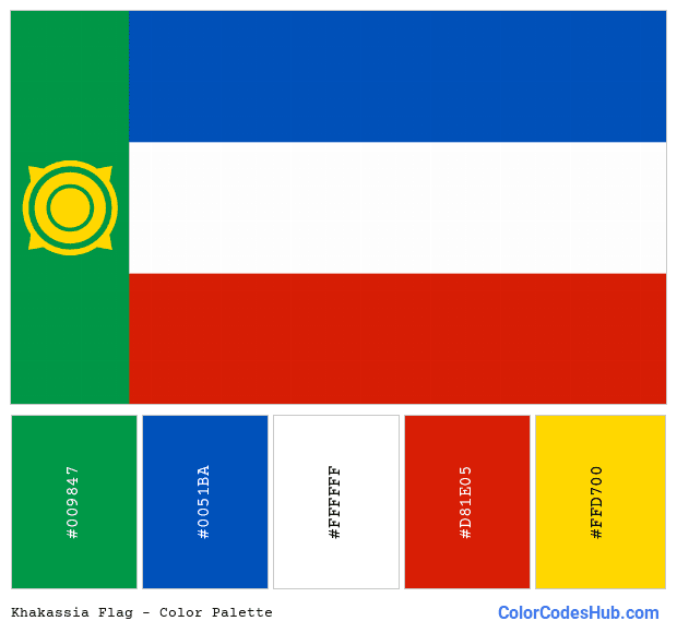 Khakassia flag color palette