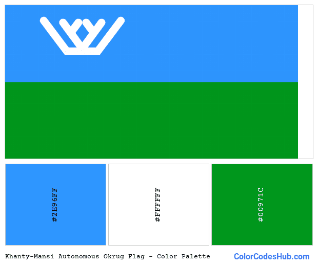 Khanty-Mansi Autonomous Okrug flag color palette