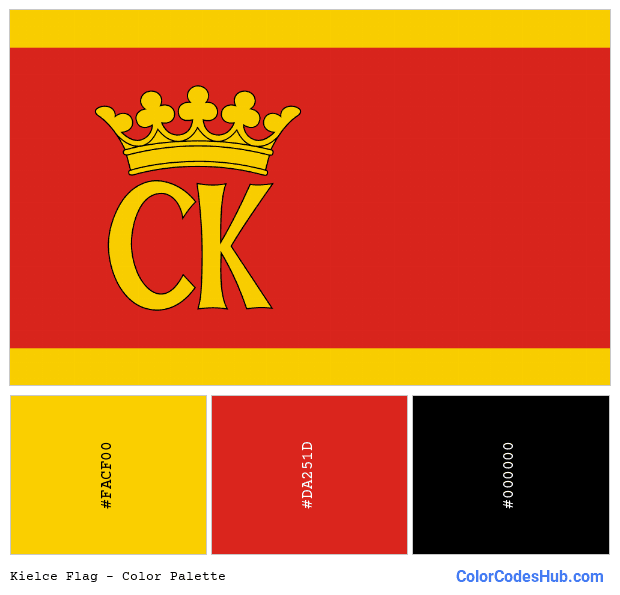 Kielce flag color palette