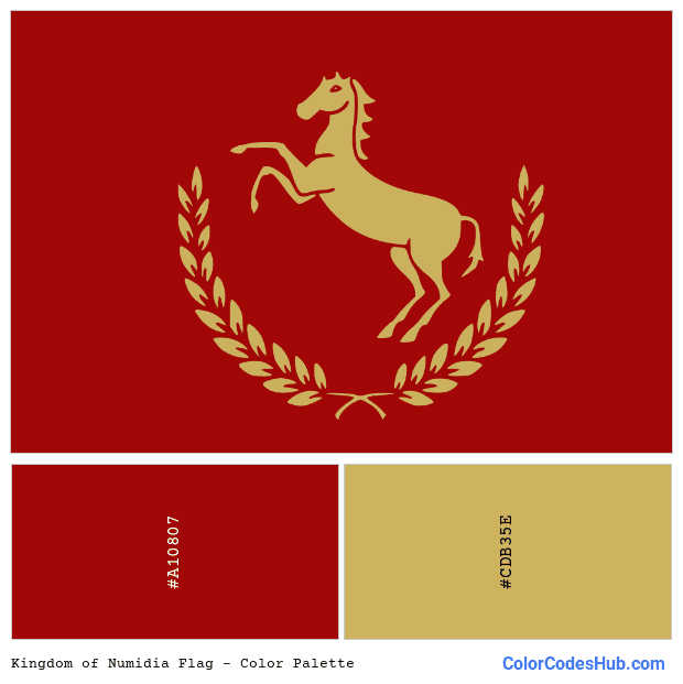 Kingdom of Numidia flag color palette