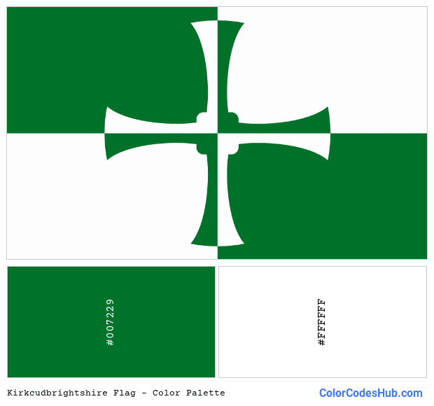 Kirkcudbrightshire flag color palette