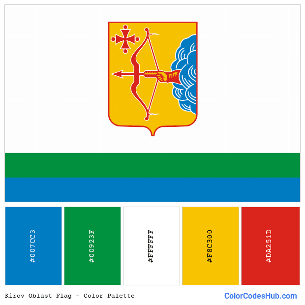Kirov Oblast flag color palette