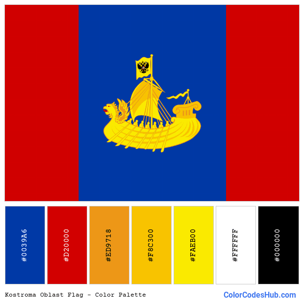 Kostroma Oblast flag color palette