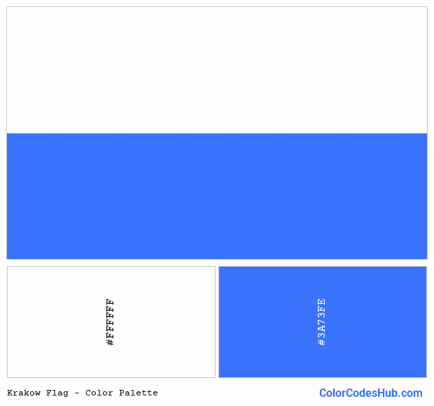 Krakow flag color palette