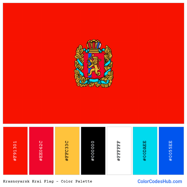 Krasnoyarsk Krai flag color palette