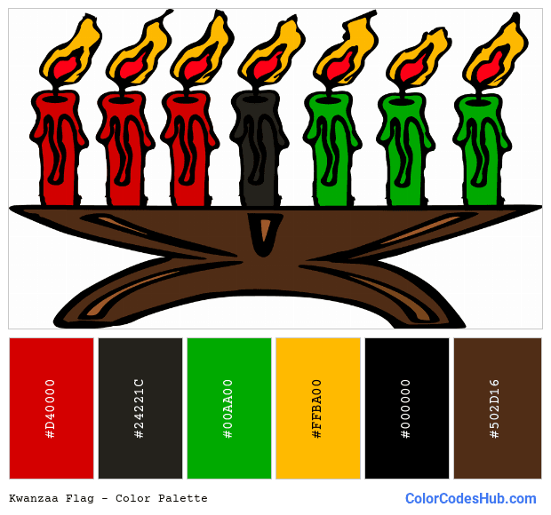 Kwanzaa flag color palette