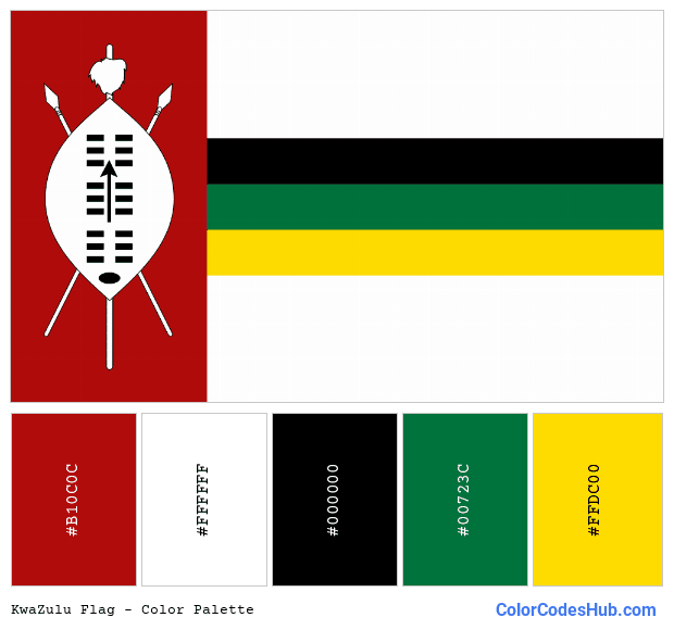 KwaZulu flag color palette