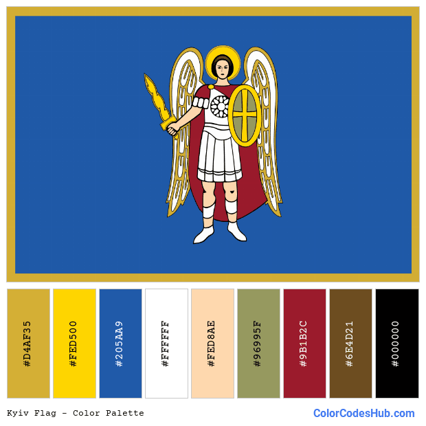 Kyiv flag color palette