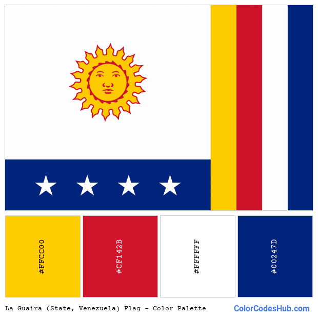 La Guaira (State, Venezuela) flag color palette