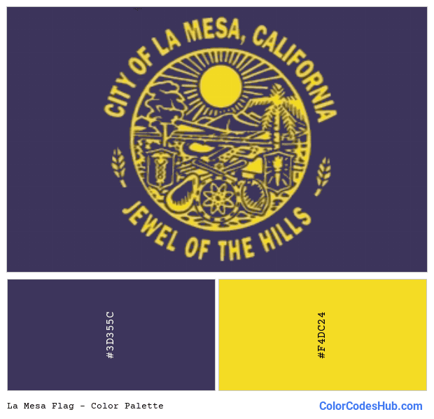 La Mesa flag color palette