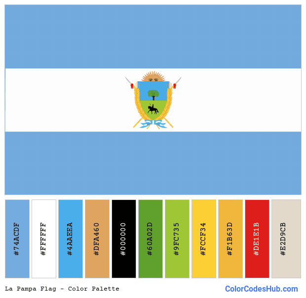 La Pampa flag color palette