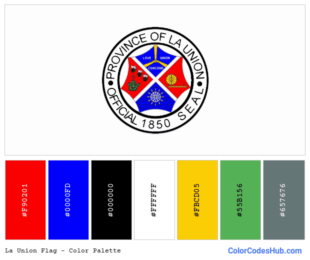 La Union flag color palette