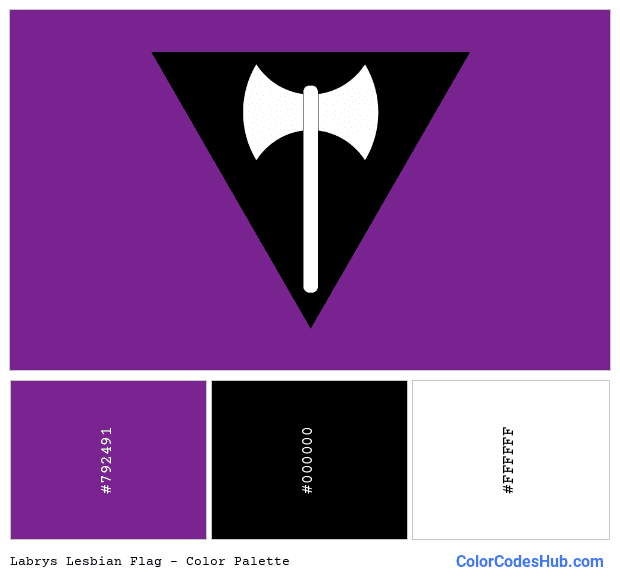 Labrys Lesbian flag color palette