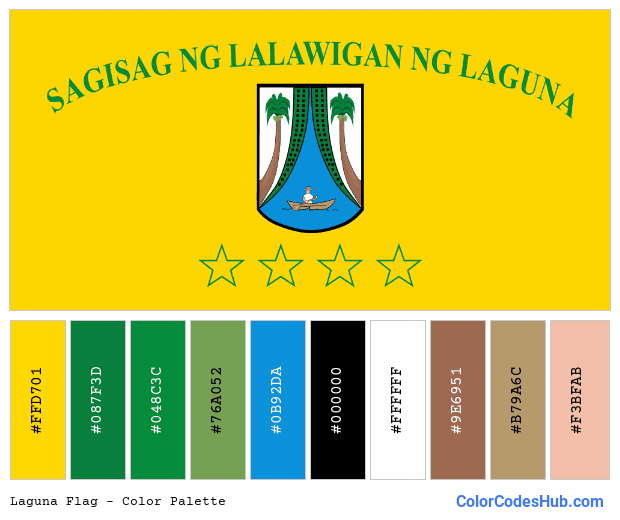 Laguna flag color palette