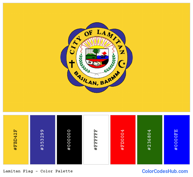 Lamitan flag color palette
