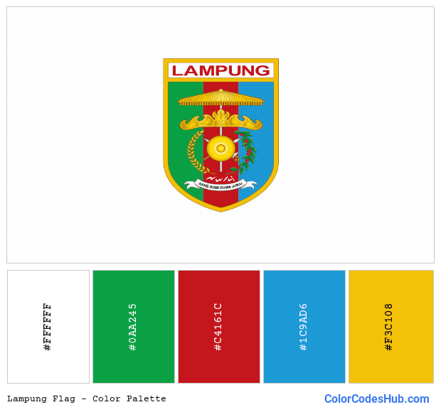 Lampung flag color palette