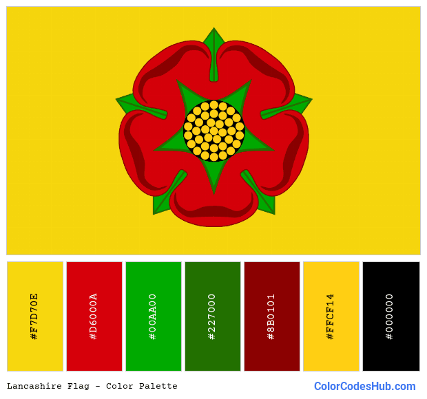 Lancashire flag color palette