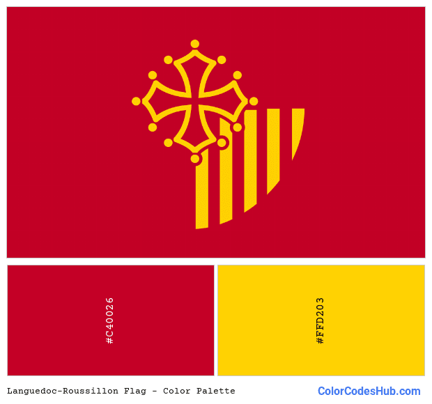 Languedoc-Roussillon flag color palette