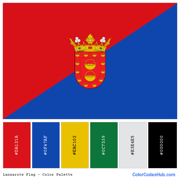 Lanzarote flag color palette
