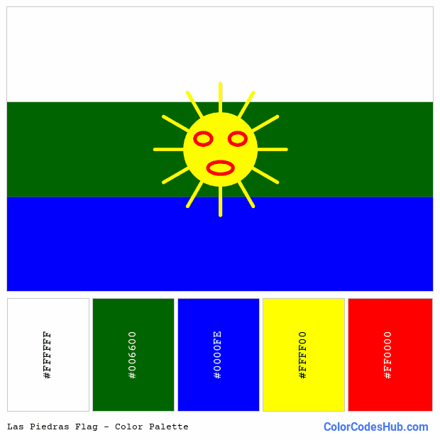 Las Piedras flag color palette