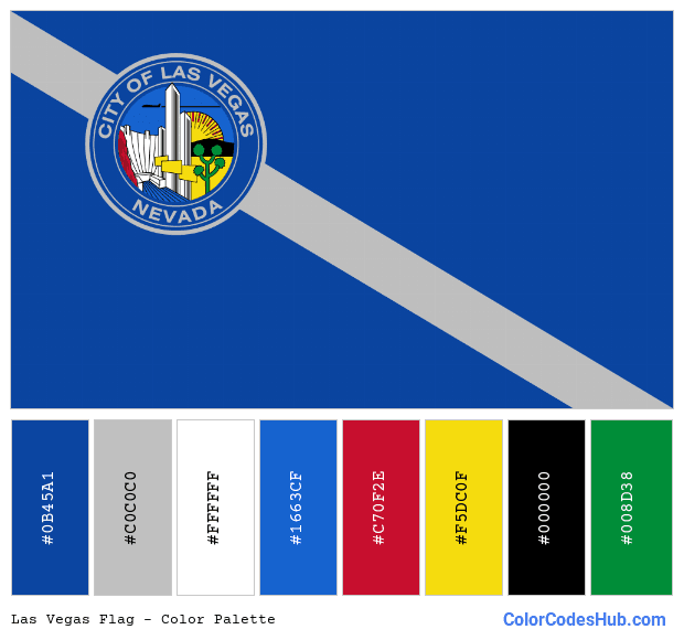 Las Vegas flag color palette