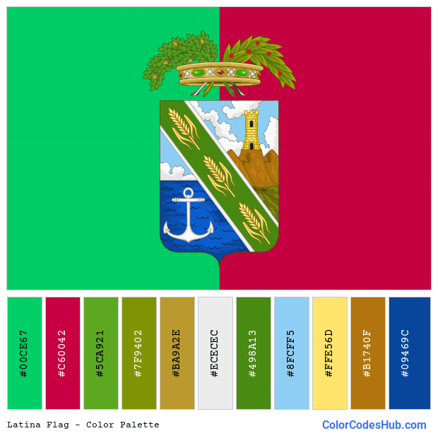 Latina flag color palette