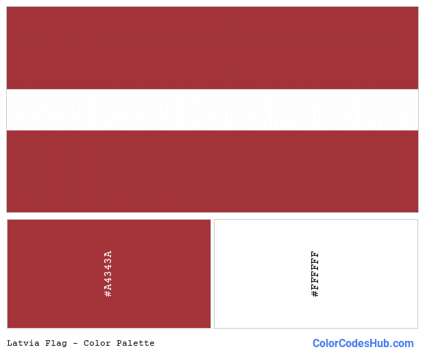 Latvia flag color palette