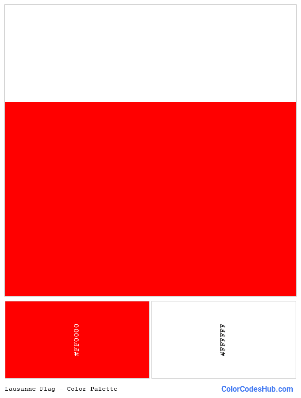 Lausanne flag color palette