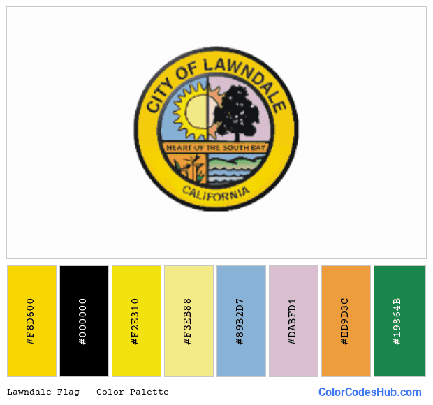 Lawndale flag color palette