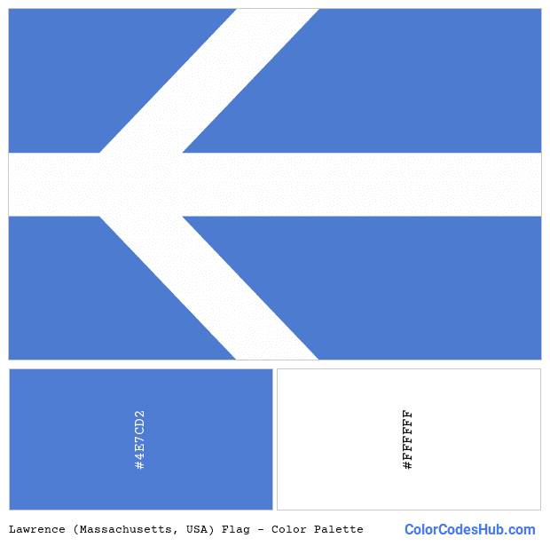 Lawrence (Massachusetts, USA) flag color palette