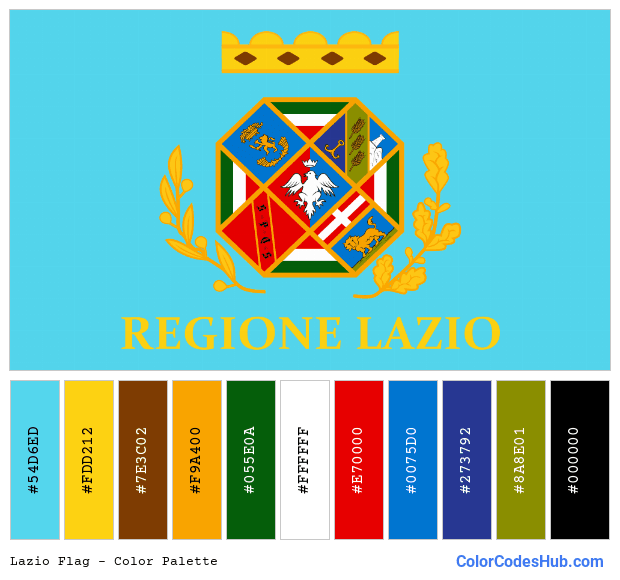 Lazio flag color palette