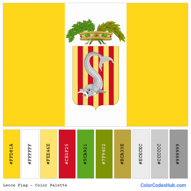 Lecce flag color palette