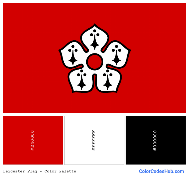 Leicester flag color palette
