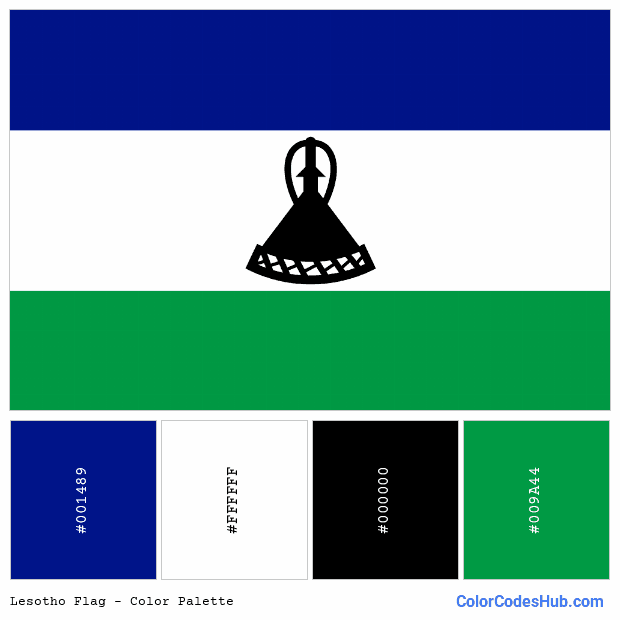 Lesotho flag color palette