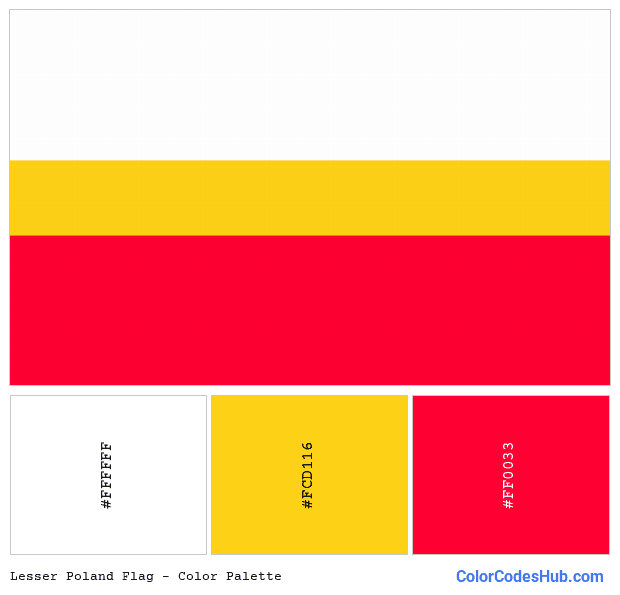 Lesser Poland flag color palette