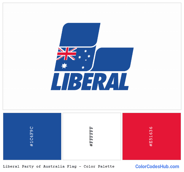 Liberal Party of Australia flag color palette
