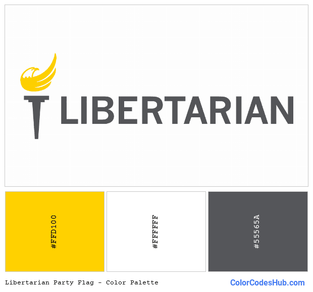Libertarian Party flag color palette