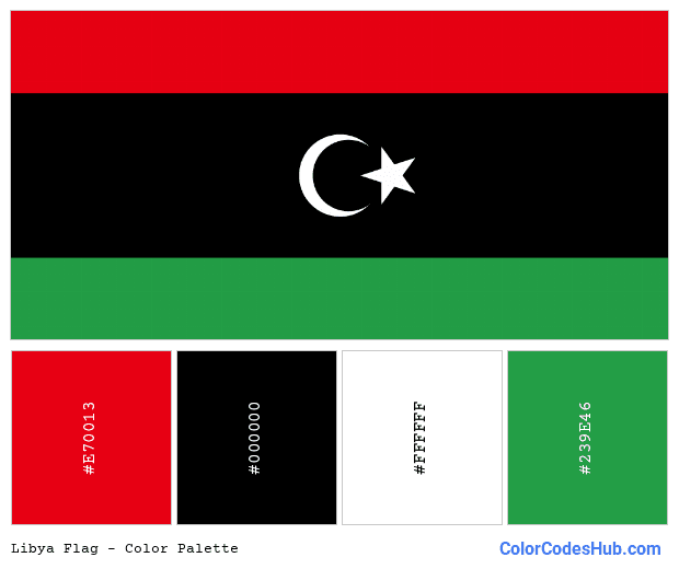 Libya flag color palette