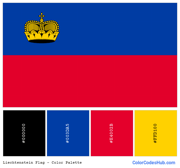 Liechtenstein flag color palette