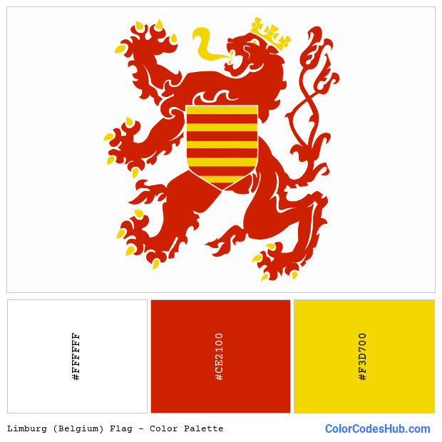 Limburg (Belgium) flag color palette