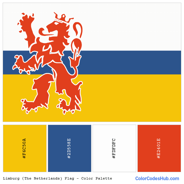 Limburg (The Netherlands) flag color palette