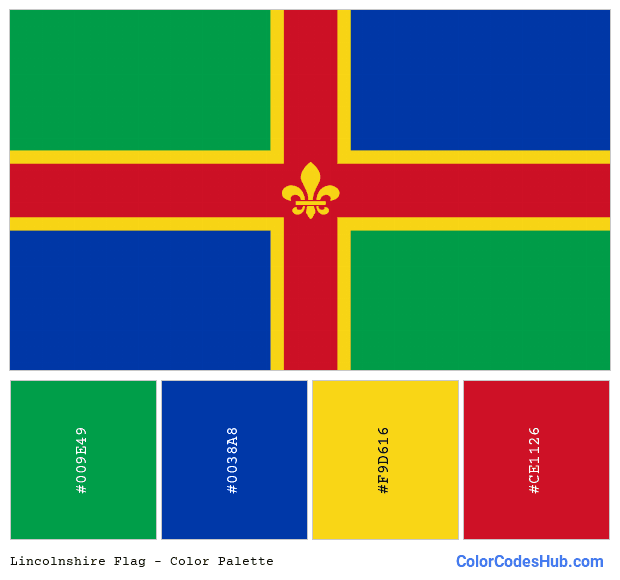 Lincolnshire flag color palette