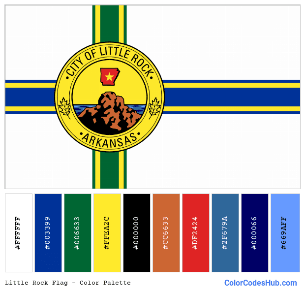 Little Rock flag color palette