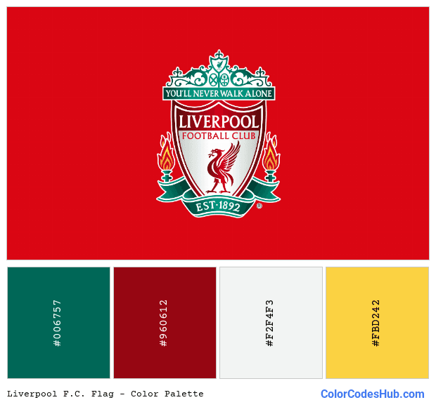 Liverpool F.C. flag color palette