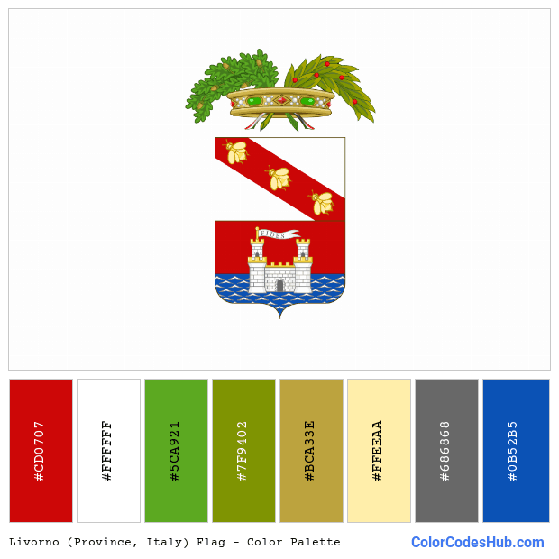 Livorno (Province, Italy) flag color palette