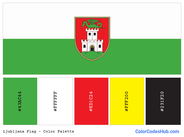 Ljubljana flag color palette