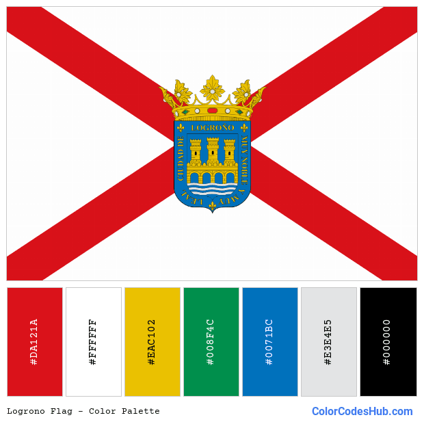 Logrono flag color palette