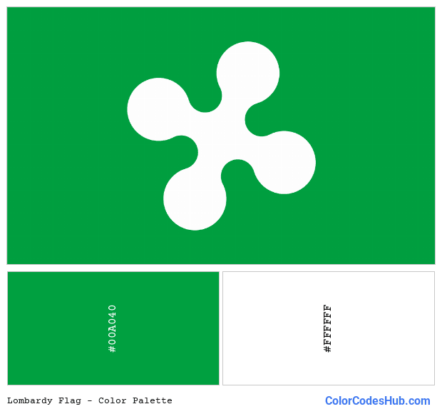 Lombardy flag color palette