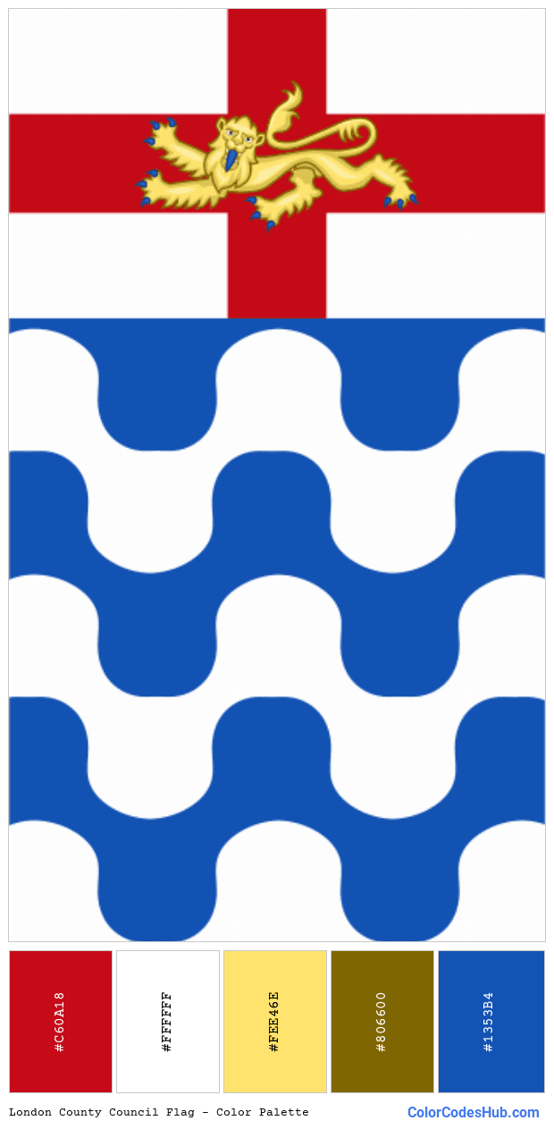 London County Council flag color palette