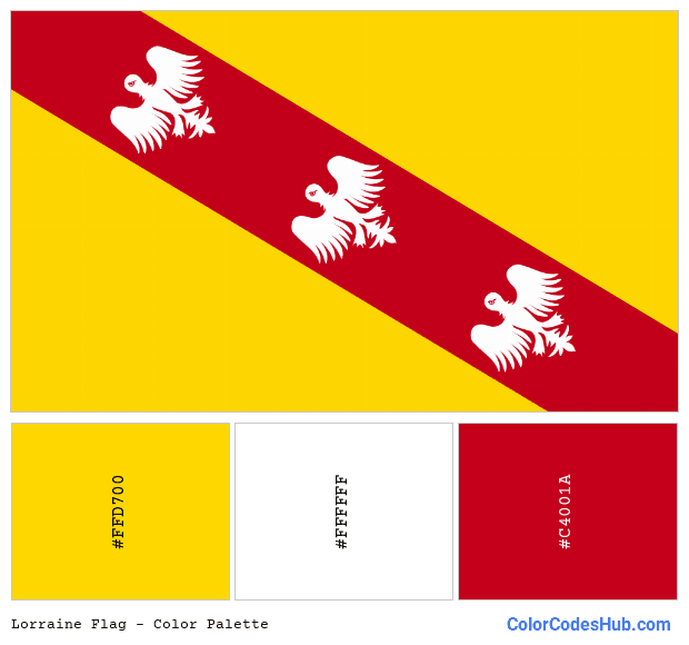 Lorraine flag color palette